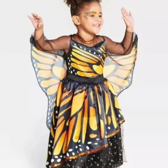 Hyde & EEK! Other - Hyde & EEK! Girls Monarch Butterfly Costume Orange & Black with Antennae 4–5T